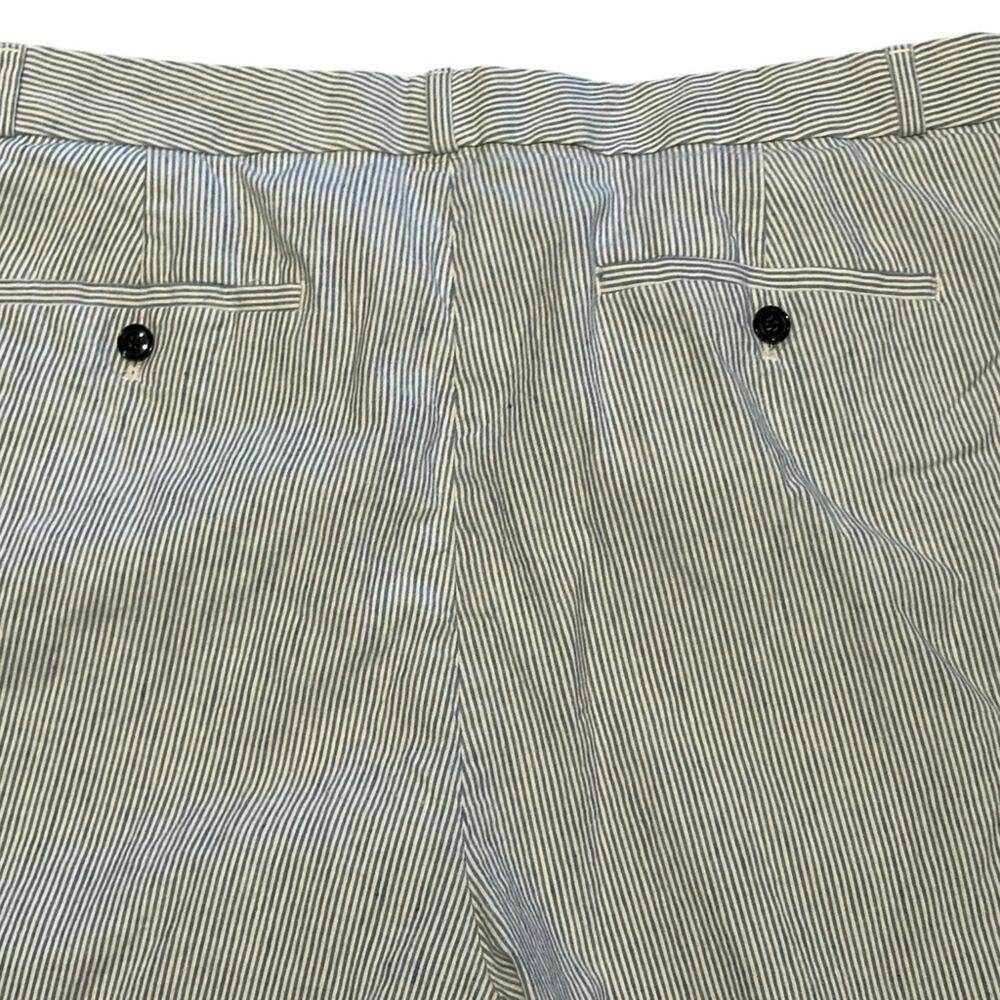 Banana Republic Avery Blue and White Stripe Linen Blend Cropped Pants Womens 20S - Picture 4 of 7